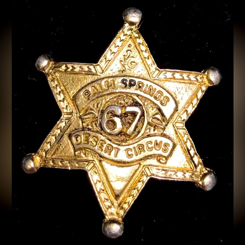 Vintage Palm Springs Desert Circus Badge Pin 1967